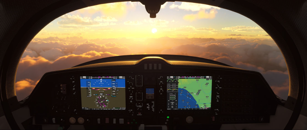 Imagem do Microsoft Flight Simulator